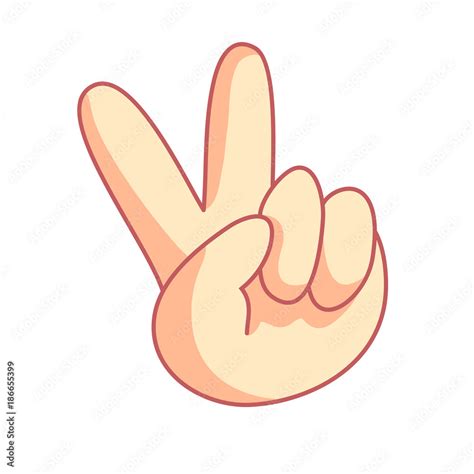 Victory Peace Hand Gesture Two Fingers Up Peace Sign Hand Background