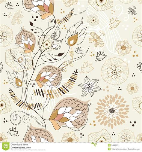 Affordable and search from millions of royalty free images, photos and vectors. Summer Brown Seamless Floral Pattern Stock Vector ...