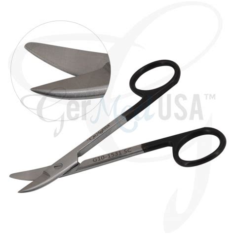 Crown And Collar Scissors 4 34 Curved Supercut One Serrated Blade