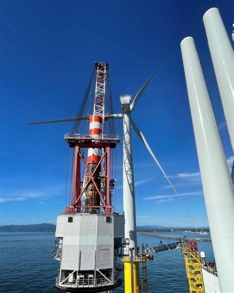 Japans First Offshore Wind Farm Installs Its First Turbine Electrek