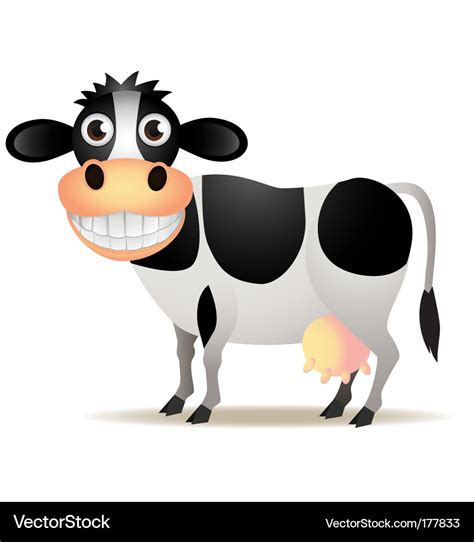 Funny Cow Royalty Free Vector Image Vectorstock