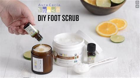 Diy Foot Scrub With Coconut And Lime Essential Oil Youtube