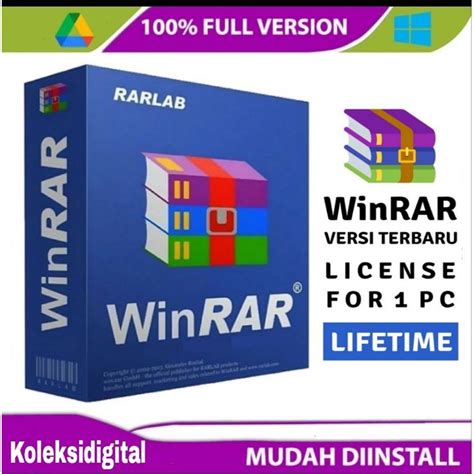 Jual Aplikasi Winrar Versi Terbaru Full Version Windows 7810 32 And 64