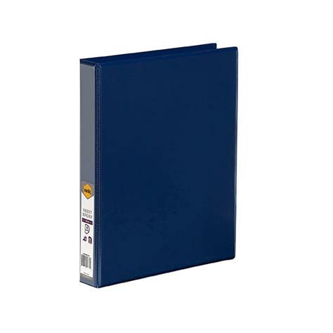 Binder Clearview Insertable A4 4 Ring D 25mm Marbig 5404001 Blue