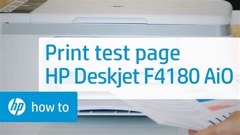 Printing A Test Page Hp Deskjet F4180 All In One Printer Youtube