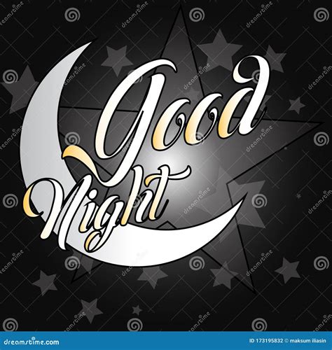 Good Night Logo Design Vector Stock Vector Illustration Of Word
