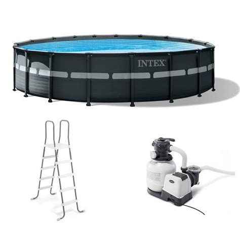 Intex 18 Ft X 18 Ft X 52 In Round Above Ground Pool In The Above Ground