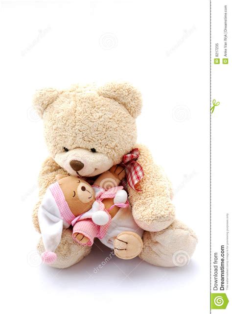 Teddy Bear Dad With Baby Royalty Free Stock Photo Image