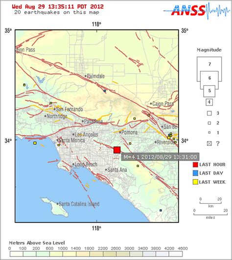 Now to be fair to anaheim, the risk of a major quake is actually a little bit less than california as a whole. SCVNews.com | 4.1-Magnitude Earthquake Hits Yorba Linda | 08-29-2012