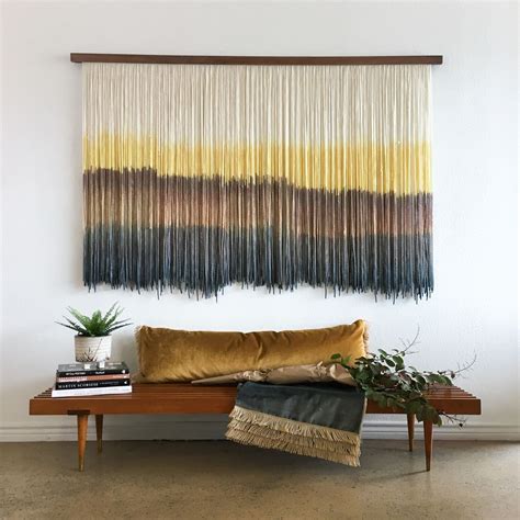Large Tapestry Modern Haze Macrame Wall Hanging Fringed Wall Art