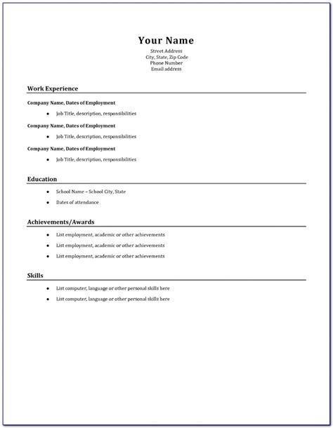 Free Professional Simple Resume Templates To Customize Canva Riset