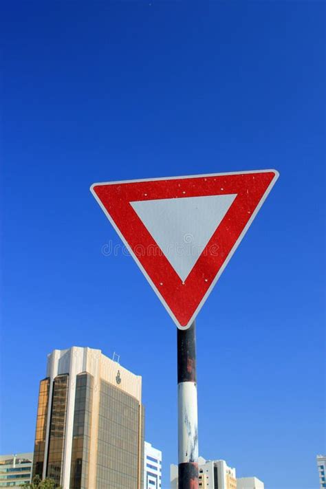 Yield Triangle Traffic Sign Stock Image Image Of Outdoors Give 50694333