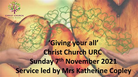 Sunday Worship With Holy Communion Christ Church United Reformed