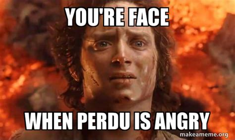 Youre Face When Perdu Is Angry Frodo Its Over Its Done Make A Meme