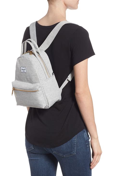 Herschel Supply Co Mini Nova Backpack In Light Grey Crosshatch Gray