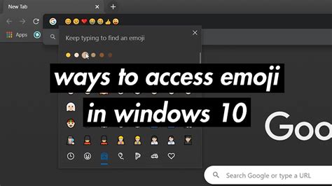 Ways To Access Emoji In Windows 10 Youtube