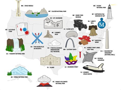 This Map Shows The Best Tourist Attraction In Every State Minu