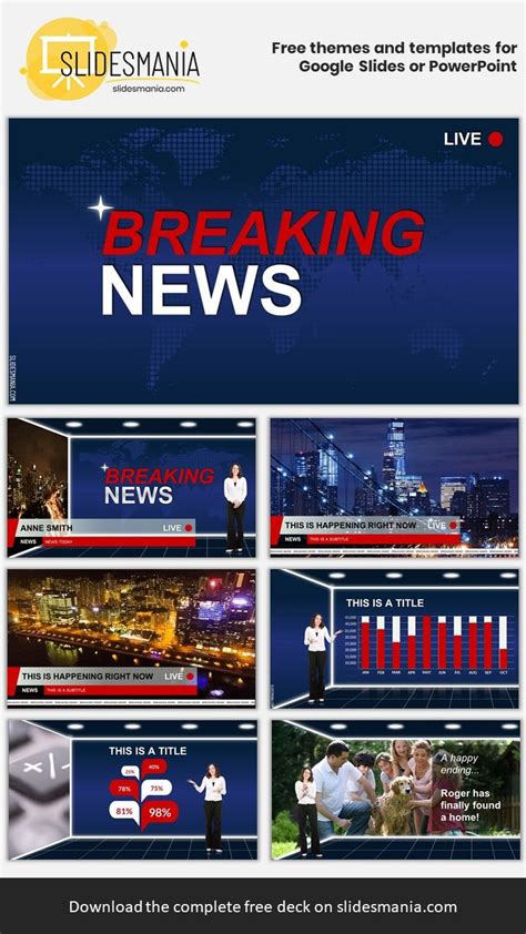 Breaking News! A News Channel template for Google Slides or PowerPoin
