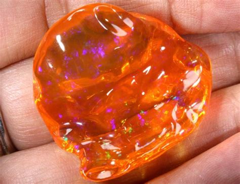 502 Ct Orange Polished Mexican Fire Opal Inv 641