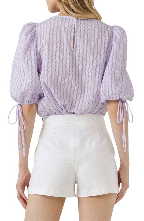 English Factory Check Puff Sleeve Blouse Nordstrom In 2022 Puff