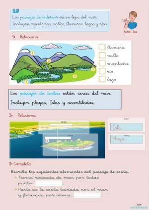 Elementos Del Paisaje Del Interior Y Los Paisajes De Costa Ficha