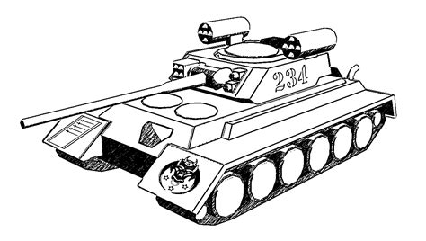 This is a car with a special tank. Army tanks coloring pages download and print for free