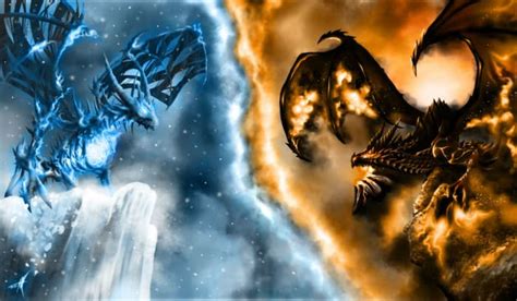 75 Gambar Naga Api vs Air | Hitam, Putih, Merah, Biru [Wallpaper HD]