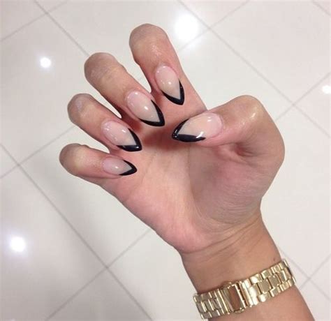 Fab Stiletto Nails Pointy Nails French Tip Nails Almond Nails
