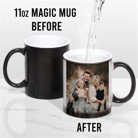 11oz Magic Mug In Black Color Changing Mug With Heat Etsy