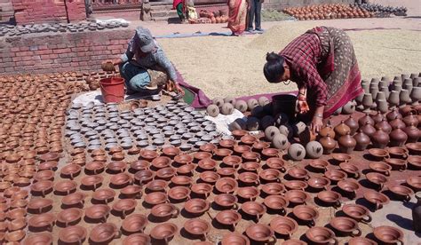 Making Clay Pots Ready For Dipawali Bhaktapur Sliders Clay Pots
