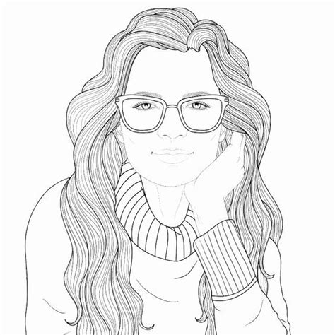 Anime Girls With Glasses Coloring Pages