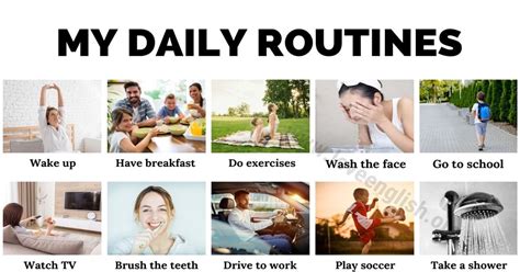 Daily Routine Talking About Your Daily Activities With Useful Examples Love English