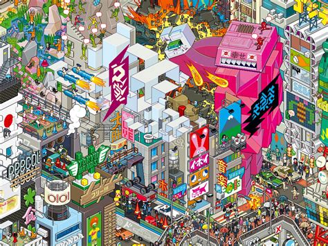 Pixel Art Pixels City Japan Mech Rockets Artwork Wallpapers Hd