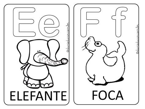 Alfabeto Ilustrado Para Colorir Dani Educar