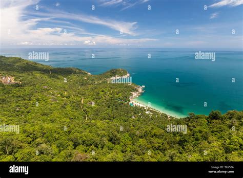 Bird Eye View To A Tropical Beach Stock Photo Alamy