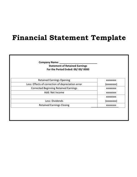 Financial Statement Template Download Free Documents For Pdf Word