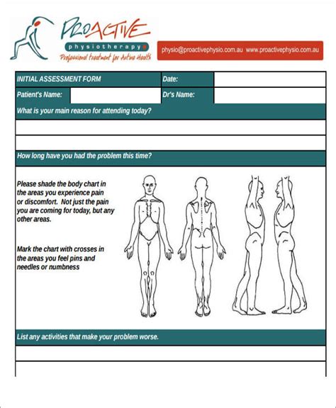 Initial Assessment For Physiotherapy Treatment 2c1