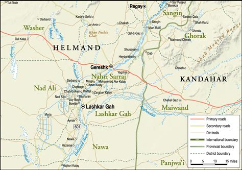 These are secondary level administrative units, one level below the provinces. Helmand Afghanistan Map