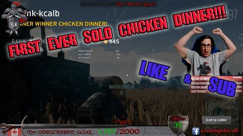 Solo Chicken Dinner Epicness PlayerUnknowns Battlegrounds Winner