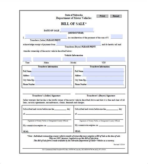 Bill Of Sale Form 13 Free Word Excel Pdf Format Download Free