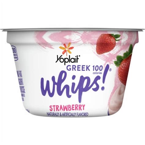 Yoplait Whips Greek 100 Strawberry Low Fat Yogurt Mousse 4 Oz King