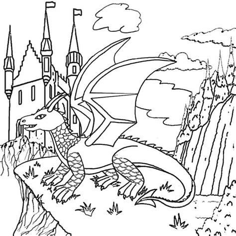 Fire Dragon Coloring Pages Coloring Home