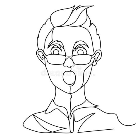 One Line Drawing Facial Expression Stock Illustrations 332 One Line