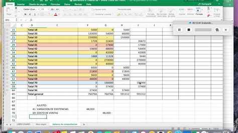 Balance De Comprobacion En Excel Hoja De Trabajo En Excel Pcge Images