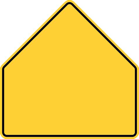Pentagon Warning Sign Blank School Zone Sign Clipart Full Size