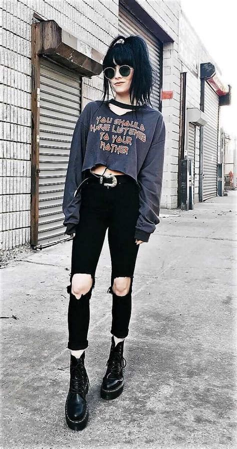 goth grunge aesthetic outfits with shorts ginadewitt