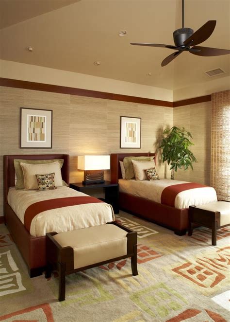 Kuikawa 4 Twin Room Asian Bedroom Hawaii By Willman Interiors
