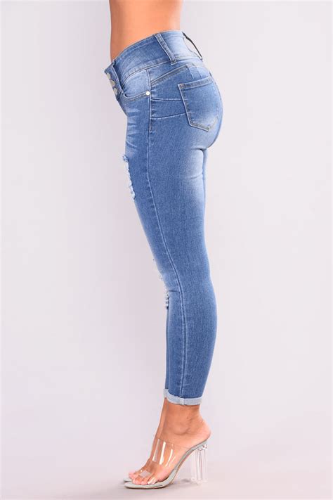 Cutie With A Booty Lifting Jeans Medium Blue Wash