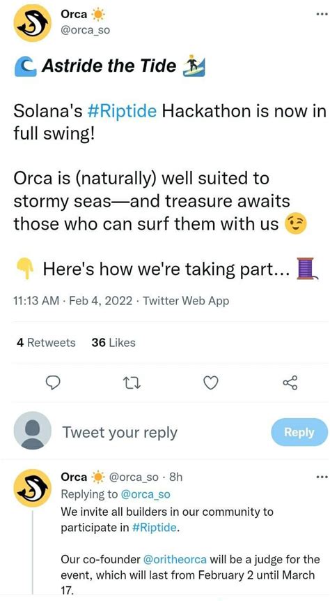 Visit Orca Twitter For Details Rorcatoken