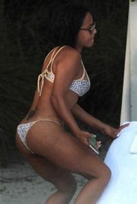 Christina Milian Terrorizes Miami Beach With Her Trashy Ass In A Thong